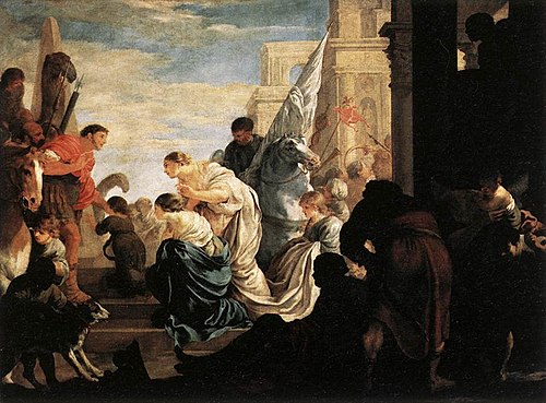 La Rencontre d'Antoine et Cléopâtre, 1645, Sébastien Bourdon