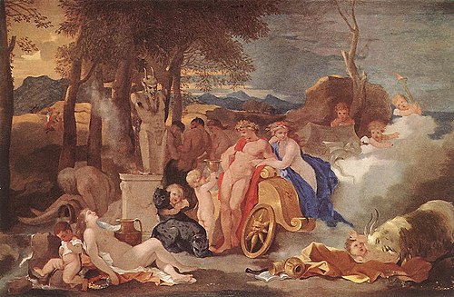 Bacchus and Ceres with Nymphs and Satyrs, 1636, Sébastien Bourdon