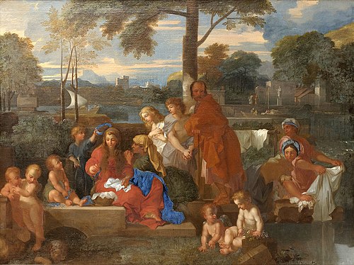 Le repos de la Sainte Famille, 1660, Sébastien Bourdon