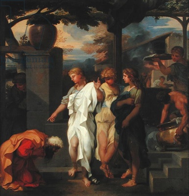 Abraham et les anges, 1650, Sébastien Bourdon
