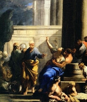 St. Peter Exorcising a Possessed Woman, 1645, Sébastien Bourdon