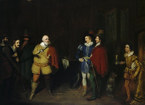 Falstaff relating his valiant exploits, 1830, George Clint