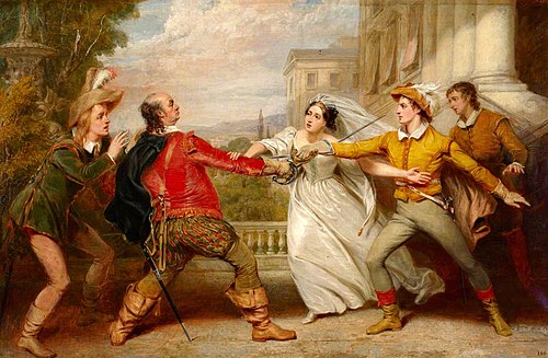 The Duel between Sir Toby and Sebastian (from William Shakespeare's 'Twelfth Night', Act IV, sc.i), 1832, George Clint