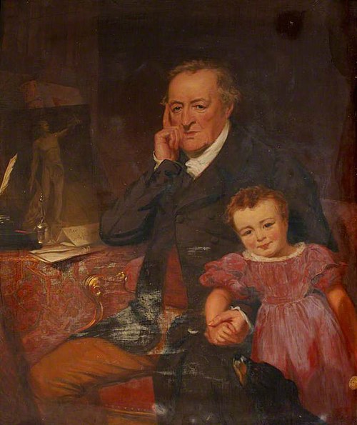 George O'Brien, 3rd Earl of Egremont (1751-1837) and his Granddaughter  the Hon. Caroline Sophia Wyn, 1836, George Clint