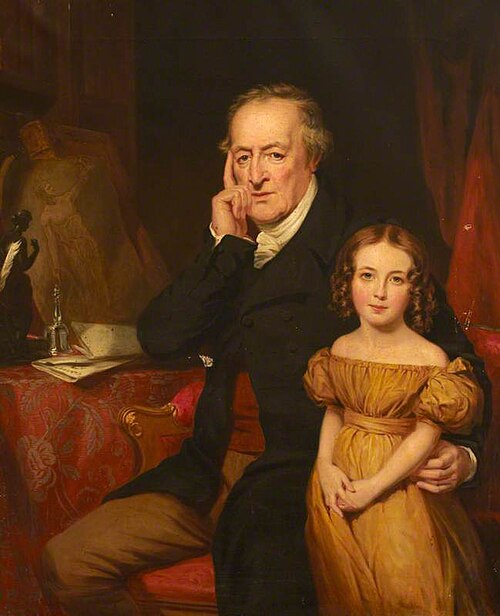 George O’Brien Wyndham, 3rd Earl of Egremont (1751-1837) and his Granddaughter Harriet King (?), 1832, George Clint