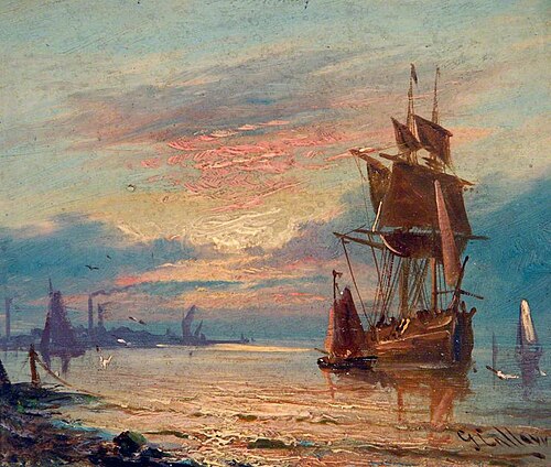 Moored Sailing Ship, , George D. Callow
