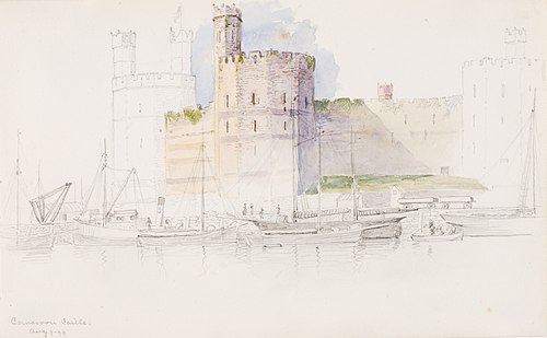 Caernarvon Castle, 1899, George Elbert Burr