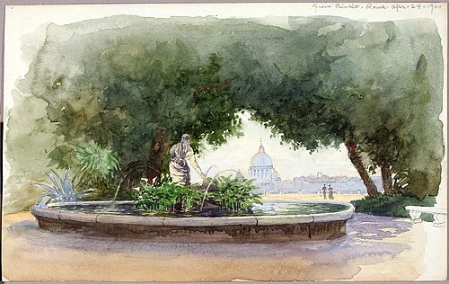 From Pincio, Rome, 1900, George Elbert Burr