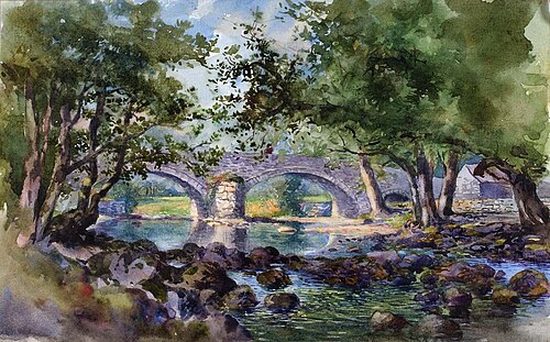 Old Bridge near Bettws-y-Coed, North Wales, 1899, George Elbert Burr