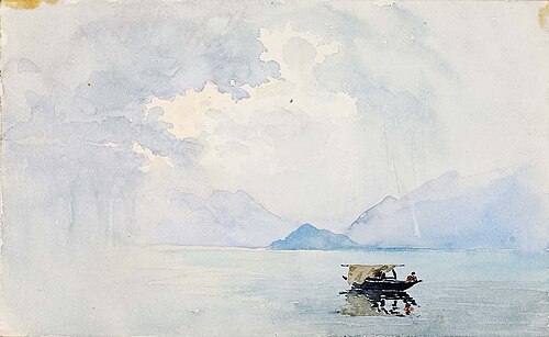 Rain, Bellagio, 1898, George Elbert Burr