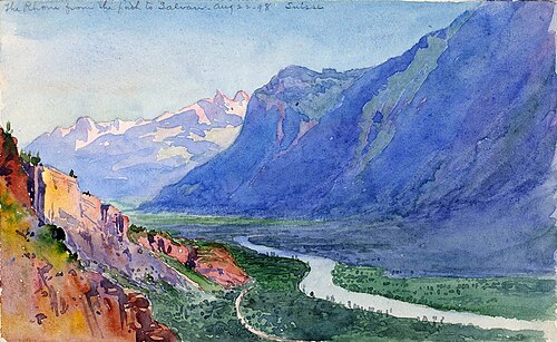 The Rhone from the Path to Salvari (Switzerland), 1898, George Elbert Burr