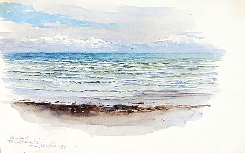 Shore at Pwllheli, N. Wales, 1899, George Elbert Burr