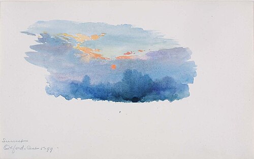 Sunset, Oxford, 1899, George Elbert Burr