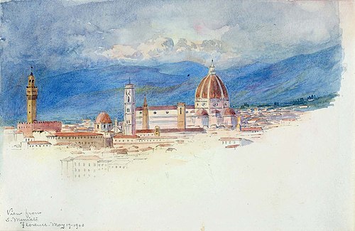 View from S. Miniato, Florence, 1900, George Elbert Burr