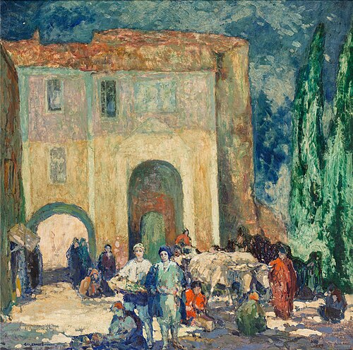 In the Village, , George Elmer Browne