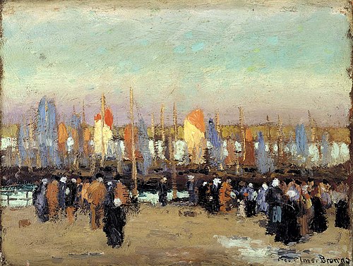 Harbor Scene with Fishing Boats, 1910, George Elmer Browne