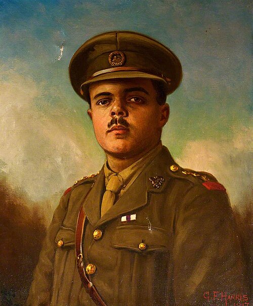Captain Harold James Brown, MC, 12th Battalion, South Wales Borderers during the First World War, 1917, George Frederick Harris