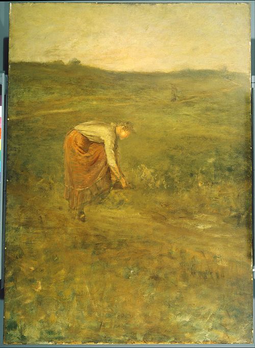 Girl Tying Her Shoe, , George Fuller