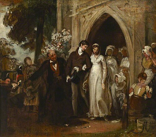 The Village Wedding, Watley Abbey, 1868, George Heming Mason