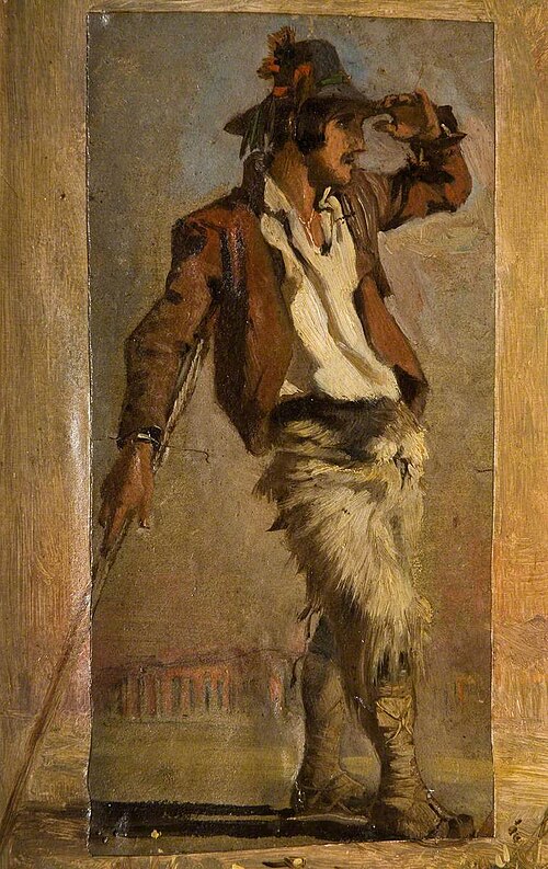 Study for 'Cattle at a Drinking Place in the Campagna, Rome', , George Heming Mason