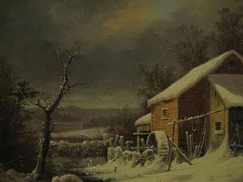 Old Mill in Winter, 1861, George Henry Durrie