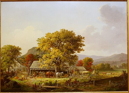 Autumn in New England, Cider Making, 1863, George Henry Durrie