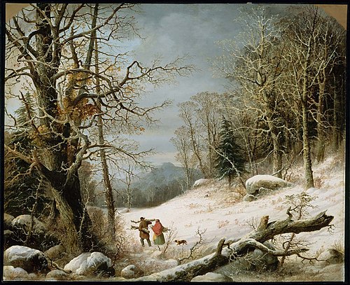 Winter Landscape: Gathering Wood, 1859, George Henry Durrie