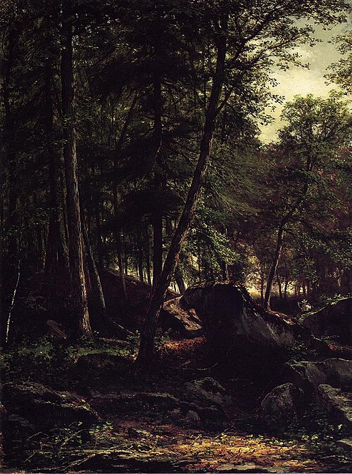 Appalachian Landscape with Figure Carrying a Syche, 1875, George Hetzel