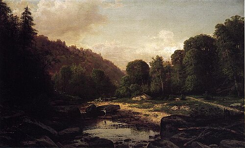 Boy Fishing in Mountain Stream, Mifflin County, 1869, George Hetzel