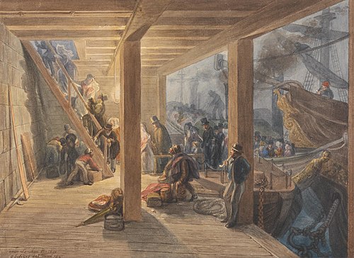 Swan Stairs, London Bridge, 1841, George Scharf
