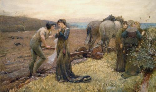 The Princess And The Ploughman by  George John Pinwell - George John Pinwell, 1874, George John Pinwell