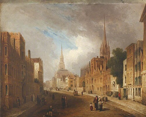 View of High Street, Oxford, 1813, George Jones