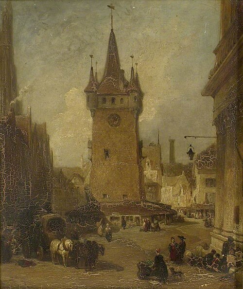 Market Place at Péronne, 1836, George Jones