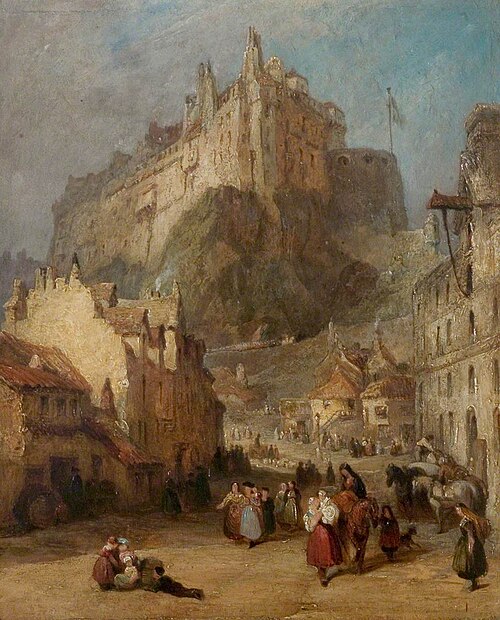 Edinburgh Castle from the Grass Market, , George Jones