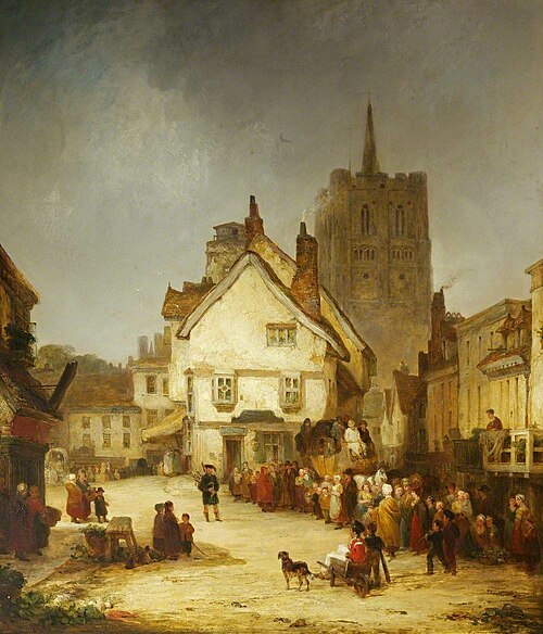 The Market Place, St Albans, 1847, George Jones