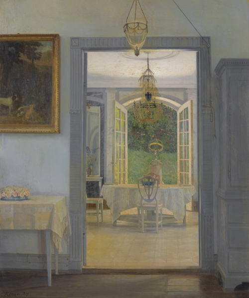 Interior with afternoon sun., 1905, Georg Nicolai Achen