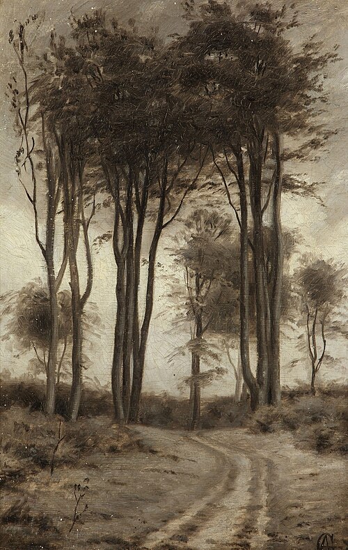 A road through the woods., 1895, Georg Nicolai Achen