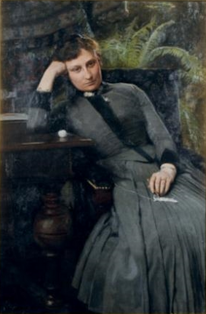 Portrait of the artist's wife., 1896, Georg Nicolai Achen