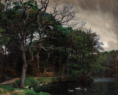 Landscape at Bækkelund, Hald., 1900, Georg Nicolai Achen