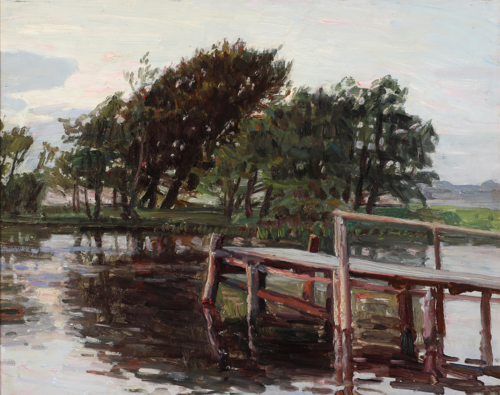 Summer day at a jetty., 1906, Georg Nicolai Achen