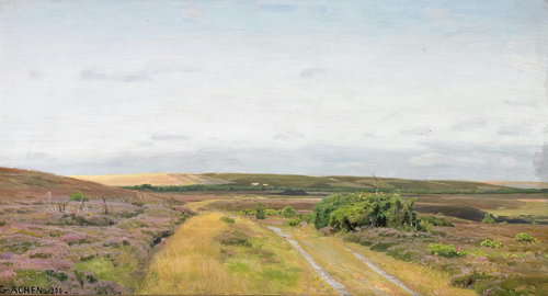 Heather landscape., 1900, Georg Nicolai Achen