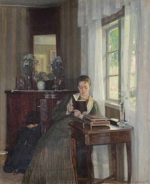 Reading Lady, 1897, Georg Nicolai Achen
