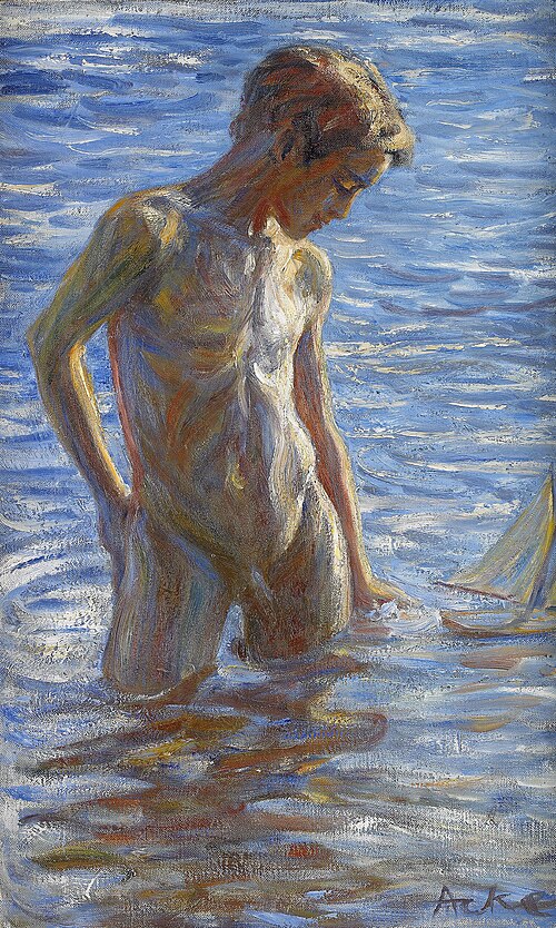 Badande pojke, 1924, J.A.G. Acke