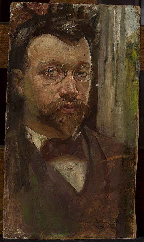Self-portrait, 1908, Wincenty Wodzinowski
