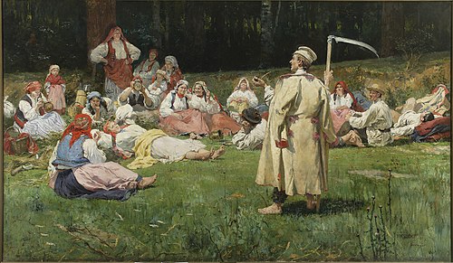 Harvesters resting, 1890, Wincenty Wodzinowski