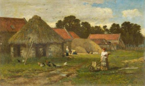 Old Farmyard near Stirling, 1868, George Reid