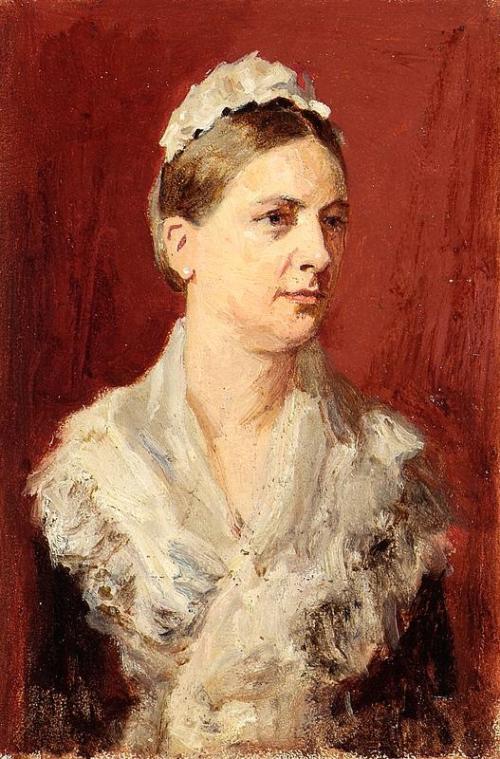 Woman Wearing Mop Cap And Shawl, , George Reid