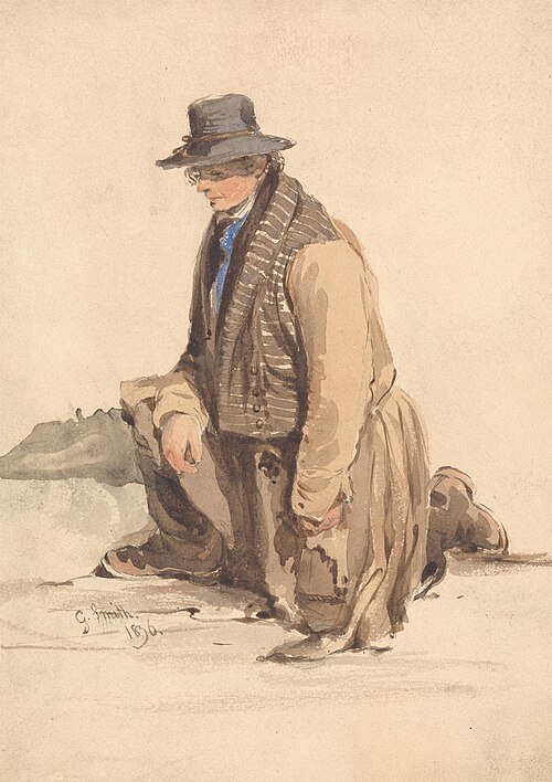 Man Kneeling, 1836, George Smith