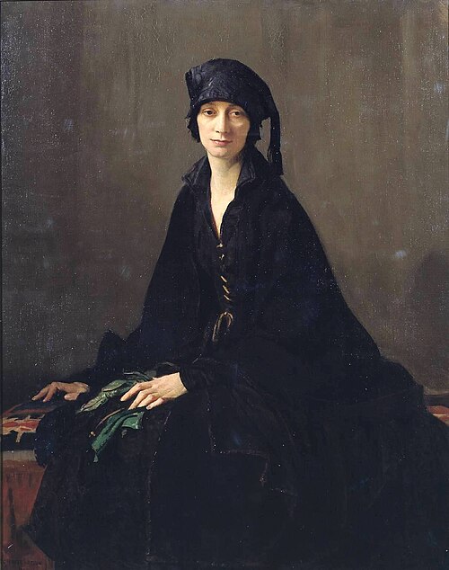 A Lady in Black, 1922, George Spencer Watson