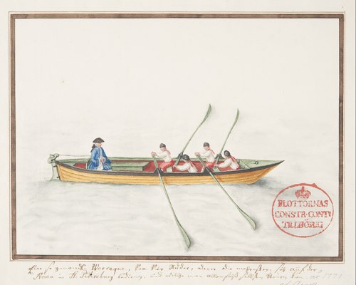Örlogsfartyg roddbåt Ryssland, St. Petersburg., 1771, Fridrick Akrel